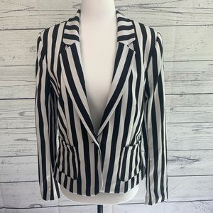 H&M Blazer By Divided Black/White Strips